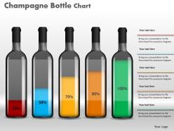 0414 champagne bottle column chart for data diaplay powerpoint graph