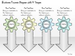 0414 consulting diagram business process diagram with 4 stages powerpoint template