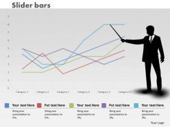 0414 man illustrating slider line chart powerpoint graph