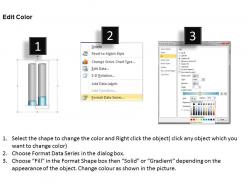 0414 percentage cylinders column chart 2 stages powerpoint graph