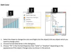 0414 percentage in cylinders 9 stages column chart powerpoint graph