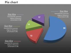 0414 pie chart with data division powerpoint graph