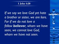 0514 1 john 420 if we say we love god powerpoint church sermon