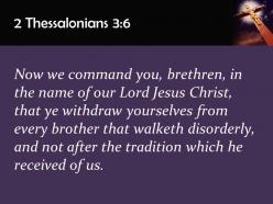 0514 2 thessalonians 36 in the name of the lord powerpoint church sermon