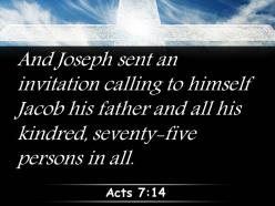 0514 acts 714 joseph sent for his father jacob powerpoint church sermon