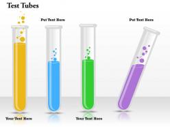 0514 Four Measuring Test Tubes For Medical Use Medical Images For Powerpoint