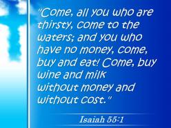 0514 isaiah 551 buy wine and milk powerpoint church sermon