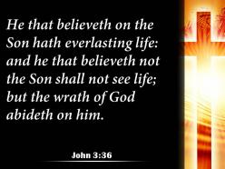 0514 john 336 the son will not see life power powerpoint church sermon