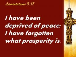 0514 lamentations 317 i have been deprived of peace powerpoint church sermon