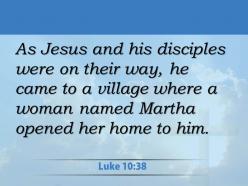 0514 luke 1038 jesus and his disciples powerpoint church sermon