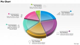 0514 multicolored data driven pie chart powerpoint slides