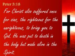 0514 peter 318 the body but made alive in the spirit powerpoint church sermon