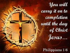 0514 philippians 16 the day of christ jesus powerpoint church sermon