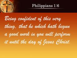 0514 philippians 16 the day of christ jesus powerpoint church sermon