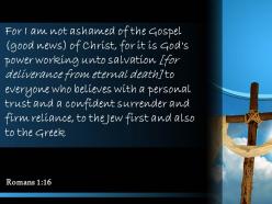 0514 romans 116 i am not ashamed of the gospel powerpoint church sermon