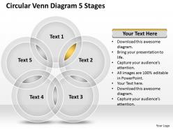 0620 project management consulting venn diagram 5 stages powerpoint templates ppt backgrounds for slides