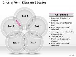 0620 project management consulting venn diagram 5 stages powerpoint templates ppt backgrounds for slides