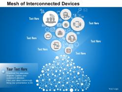 0814 mesh of interconnected devices representing cloud computing with mobile devices ppt slides