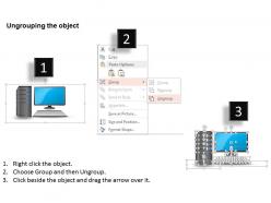 0814 public or private cloud surrounded by devices iphone laptop tablet storage servers ppt slides