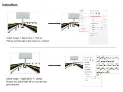 0814 two roads with one billboard in the middle shows marketing and time line image graphics for powerpoint