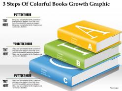 0914 business plan 3 steps of colorful books growth graphic powerpoint template