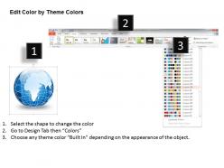 0914 business plan 3d blue glossy continents specialized globes powerpoint presentation template