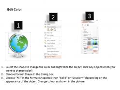 0914 business plan 3d earth globe atlas with stand powerpoint presentation template