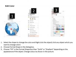 0914 business plan 3d globe enclosed in arrow marked with africa and europe powerpoint presentation template