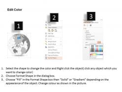 0914 business plan 3d globe with blue flag on north america powerpoint presentation template