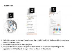 0914 business plan 3d globe with flags on north central and south america powerpoint presentation template