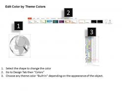 0914 business plan 3d globe with magnifying glass on europe africa powerpoint presentation template