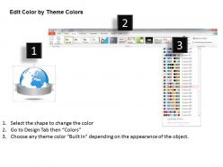 0914 business plan 3d globe with text ribbon title powerpoint presentation template