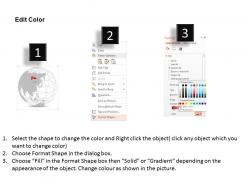 0914 business plan 3d world globe red flag on australia powerpoint presentation template