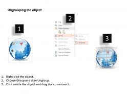 0914 business plan 3d world globe with location icon on africa europe asia powerpoint presentation template