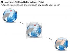 0914 business plan 3d world globe with location icon on asia powerpoint presentation template