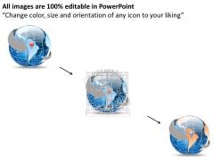 0914 business plan 3d world globe with location icon on south america powerpoint presentation template