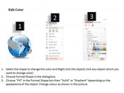 0914 business plan 3d world globe with location icon on south america powerpoint presentation template