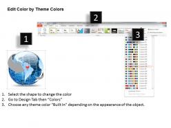 0914 business plan 3d world globe with location icon on south america powerpoint presentation template