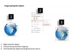 0914 business plan 3d world globe with location icons line powerpoint presentation template