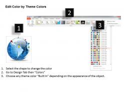 0914 business plan 3d world globe with location icons line powerpoint presentation template