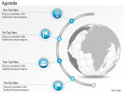 0914 business plan agenda diagram semi circle line icons powerpoint presentation template