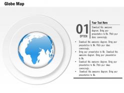 0914 business plan circular disks with globe in center powerpoint presentation template