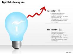 0914 light bulb showing idea with arrow going upwards growth concept ppt slide