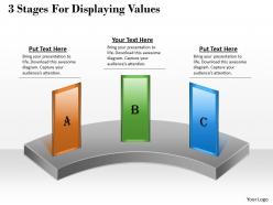 1013 busines ppt diagram 3 stages for displaying values powerpoint template