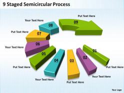 1013 business management consultant 9 staged semicircular process powerpoint templates backgrounds for slides
