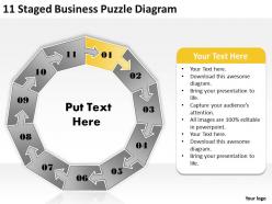 1013 business plan outline 11 staged puzzle diagram powerpoint templates ppt backgrounds for slides