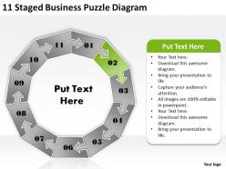 1013 business plan outline 11 staged puzzle diagram powerpoint templates ppt backgrounds for slides