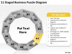 1013 business plan outline 11 staged puzzle diagram powerpoint templates ppt backgrounds for slides