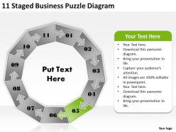 1013 business plan outline 11 staged puzzle diagram powerpoint templates ppt backgrounds for slides