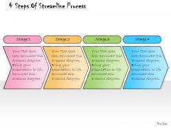 1013 business ppt diagram 4 steps of streamline process powerpoint template